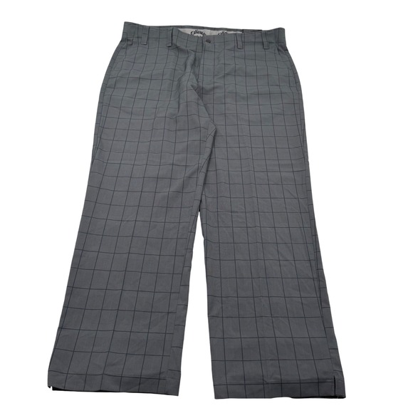 Callaway Other - Callaway Mens Opti-Dri Golf Pants Grey Windowpane Plaid Stretch W40 L30 CGBF90N1